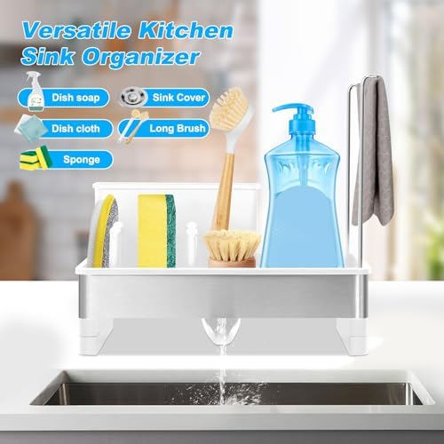 Sponge Holder for Kitchen Sink,Stainless Steel Sink Caddy