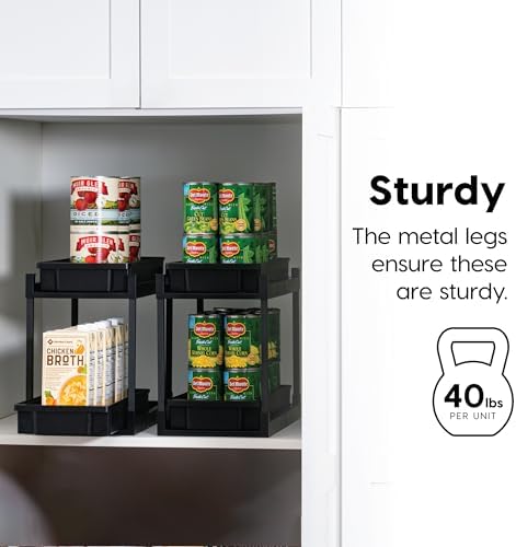 Under Sink Organizer, 2 Pack, Pull Out Storage Drawers