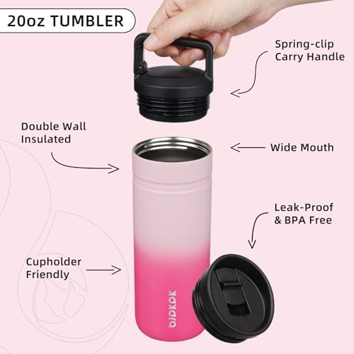 BJPKPK 20 oz Insulated Travel Water Bottle, Coffee Tumbler Stainless Steel - Image 3