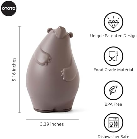 Grater - Stainless Steel, BPA Free, Dishwasher Safe, Fun Kitchen Gadget, Vegetable Shredder, Cute Kitchen Gifts & Accessories (Barry The Bear Cheese Grater, Brown)