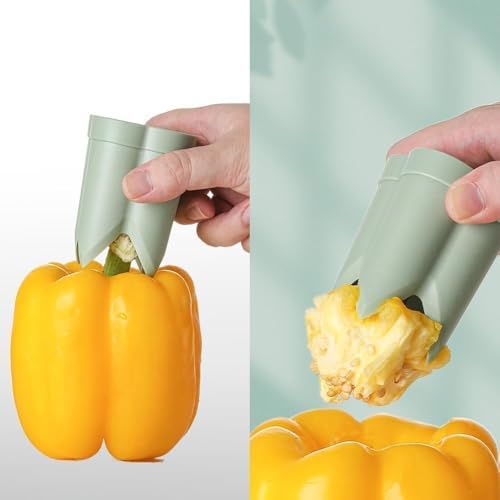 2025 New Pepper Seed Corer Remover,2 in 1 Fruit Bell Pepper Corer Seed Remover Tool,Pepper Deseeder Tool for Vegetables Kitchen Gadget. (3)