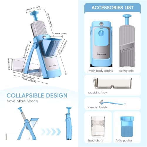 7-in-1 Safe Mandoline Slicer for Kitchen, Vegetable Slicer with Container - Image 4