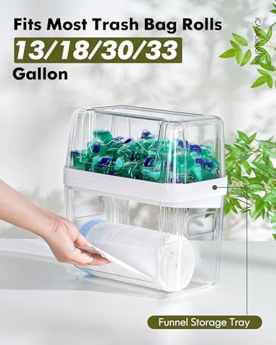Trash Bag Dispenser Dishwasher Pods Container Under Sink Organizer