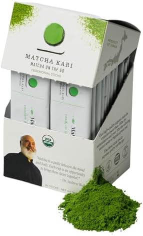 Dr. Weil Matcha Kari Organic Matcha Sticks - Ceremonial Grade - 24 Packets by MatchaKari