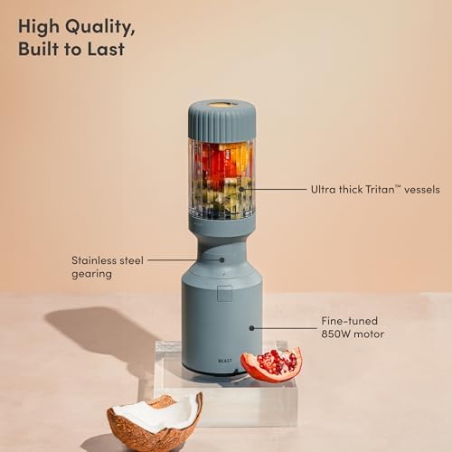 Beast Mighty 850 Plus Personal Blender, XL Vessel, Mist, 850W - Image 3