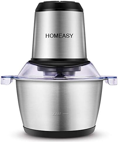 Electric Food Chopper, 2L Stainless Steel Meat Grinder, 4 Blades