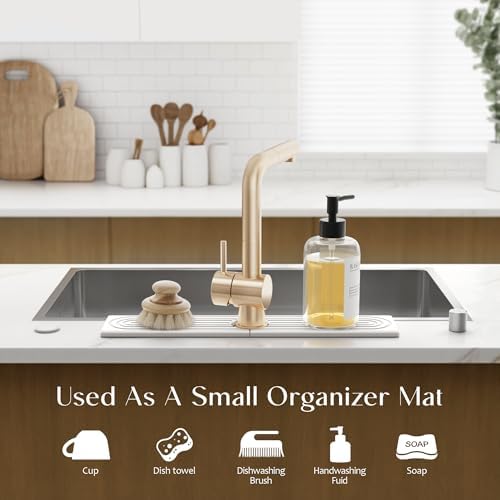 Faucet Mat for Kitchen Sink, Diatomite Stone Drying Mat - 20"x3.9"
