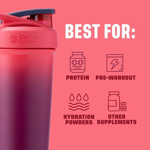 BlenderBottle Sport Sleek Stainless Steel Shaker Bottle 25 oz Sangria Ombre - Image 4