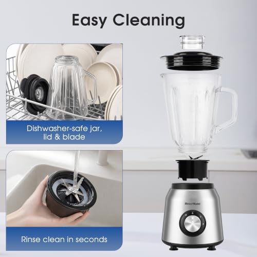 700W Blender with 50oz Glass Jar, Countertop Blenders for Kitchen - Image 6