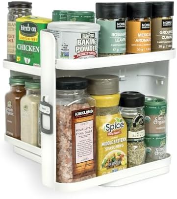 Spice Rack Organizer for Cabinet, 4 Adjustable Shelves