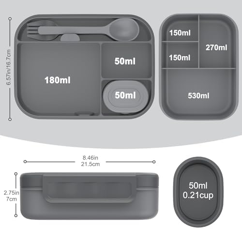 47oz Stackable Bento Lunch Box for Adult & Teens BPA-Free Container