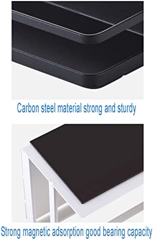 Magnetic Spice Rack Refrigerator Side Magnetic Spice Rack Kitchen Magnetic Shelf Magnetic Fridge Shelf Perfect Space Saver for Kitchen/Apartment 2 Pack (Black)