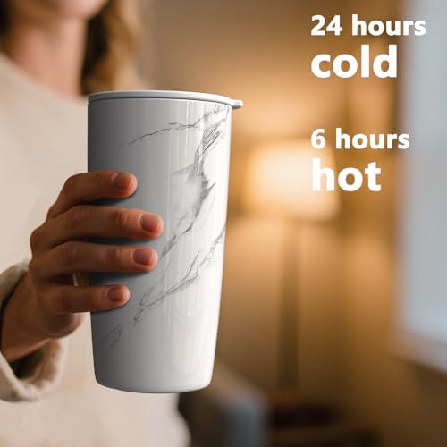 TILUCK 20 oz Insulated Coffee Tumbler with BPA-Free Lid - Image 3