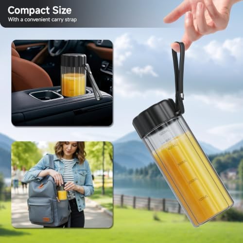 COKUNST Portable Blender, Small Smoothie Blender with LED Display, Black - Image 6