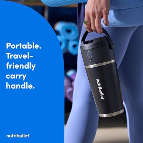 nutribullet Flip Portable Blender with Insulated Cup, Cordless, Black, NBPB50350AK - Image 6
