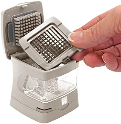 Garlic-A-Peel Garlic Press, Crusher, Cutter, Mincer, and Storage Container - Includes Silicone Garlic Peeler - Easy to Clean - Stainless Steel Blades – (Cream), standard - Image 5