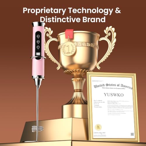 YUSWKO Milk Frother Wand for Coffee with Stand, Coffee Frother Handheld - Image 3