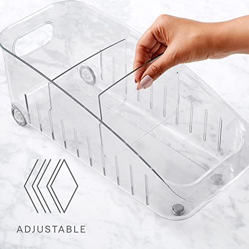 RollOut Fridge Drawer 8”, Adjustable Bin Refrigerator Organizer