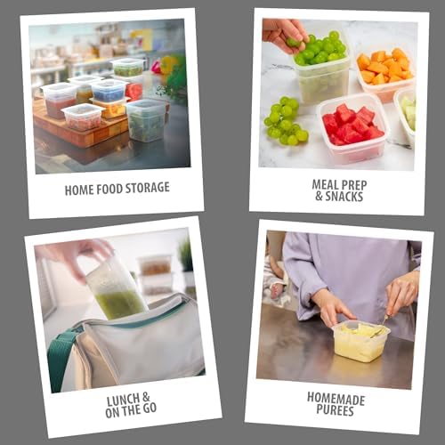 Food Storage Containers with Lids - Translucent (Microwave Safe and BPA-Free) - 16 and 32 oz (ounce) Food Storage Container - (20 Piece Set)