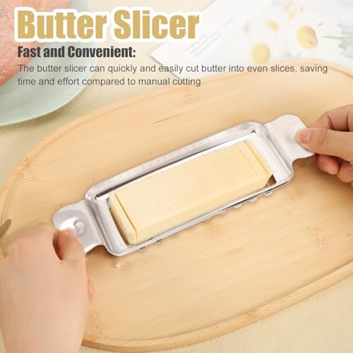 Stainless Steel Cheese Cutter and Butter Slicer with Portable Grip - Image 4