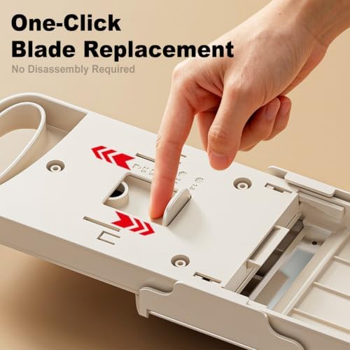 Vegetable Mandoline Slicer with Safe Hand Guard, One-Click Blade Switch - Image 4