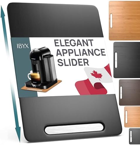 Appliance Slider, Sliding Tray for Coffee Maker, 9.5x14 in, Black