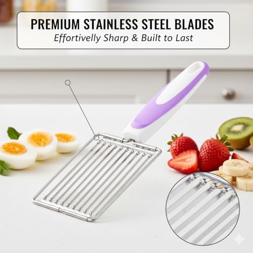 2 Pack Luncheon Meat Slicer, Stainless Steel Spam & Egg Cutter, Multipurpose Kitchen Slicing Tool with Non-Slip Handle for Soft Foods, Cheese, Tomatoes - Image 3