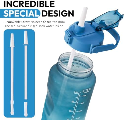 64oz Water Bottle with Time Marker