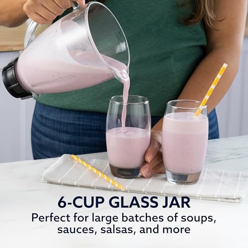 Oster Pro 1200 Smoothie Blender with Glass Jar & 24oz To-Go Cup, Countertop Kitchen Blender with 7 Speeds, 1200W Power, Brushed Nickel - Image 5