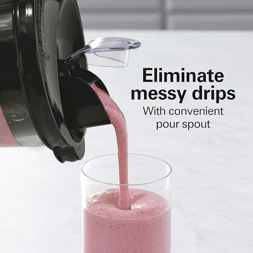 Blender and Food Processor Combo for Shakes & Smoothies, With 3 Cup Electric Food Chopper Attachment, 40 oz Glass Jar, Blender Travel Cup, 700 Watts Peak Power, Gray & Black (58163)