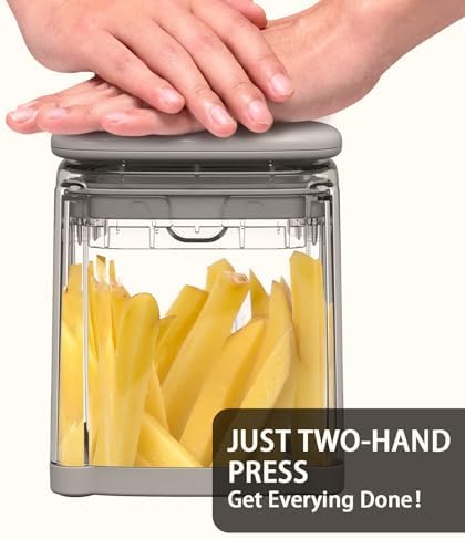 French Fry Cutter, Solucky Potato Onion Cutter, Professional Homestyle Vegetable Chopper Dicer, Great for Potatoes Carrots Cucumbers Zucchini Pepper - Image 5