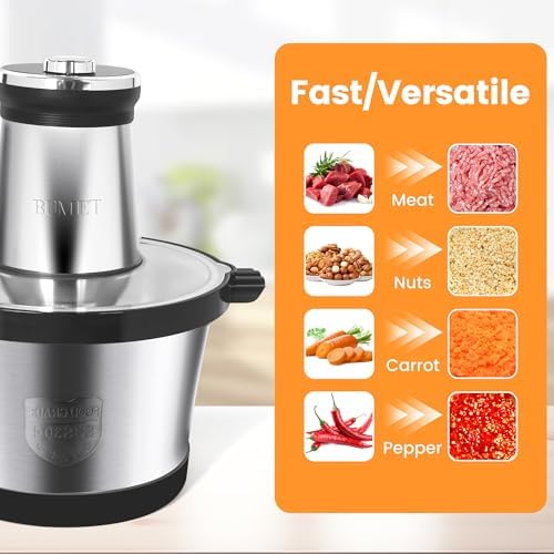 16 Cup Steel Bowl 850W Electric Food Processor