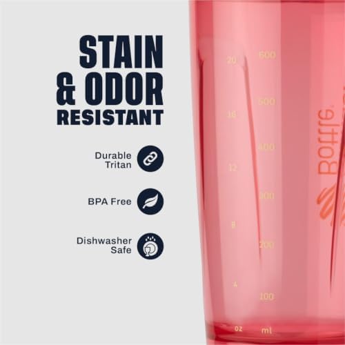 BlenderBottle Sport Flip Tritan Shaker Bottle 28 oz Electric Pink - Image 4