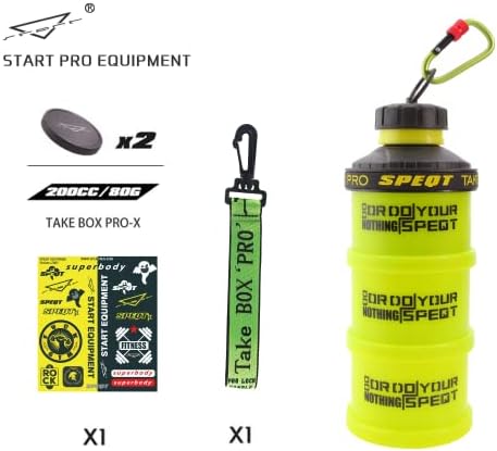 Protein Powder Stackable Container,with Carabiner&Carrying Lanyard,Twist Lock Supplement Storage,Portable Protein Powder Container To Go for Pre/Post Workout,Fitness,Travel,Gym - Image 2