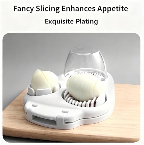 Egg slicer, suitable for whole boiled eggs - 3 slicing modes egg cutter - Image 3