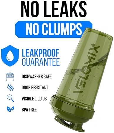 VELOMIX 6 Pack 28oz Protein Shaker Bottle, Stealth Edition - Image 2