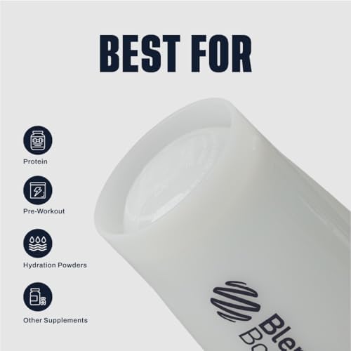 BlenderBottle Classic V2 Plastic Shaker Bottle 20 oz White - Image 4