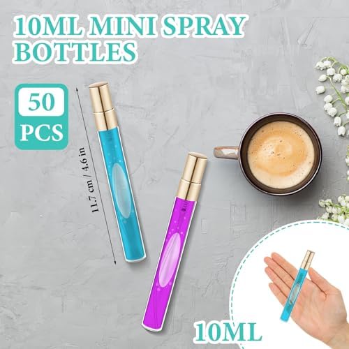 50 Pcs 10ml Perfume Sample Bottles,Refillable Glass Spray Bottles - Image 2