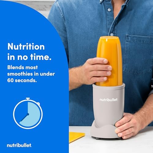 nutribullet Pro Personal Blender, Shakes, Smoothies, Food Prep, and Frozen Blending, 32 Ounce Cup, 24 Ounce Cup, Flip-top Travel Lid, 900 Watt, Matte Linen, NB9-0901LIN - Image 5