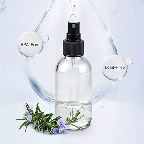 Wedama Spray Bottle, 4 oz Fine Mist Glass Spray Bottles, Little Refillable Liquid Containers for Watering Flowers Cleaning (16 Pack, Clear) - Image 3