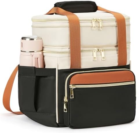 Lunch Bag for Women - Expandable Double Deck Lunch Box
