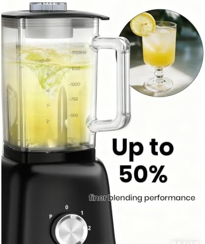 Countertop Blender, Smoothies and Kitchen Use, 25000PRM & 58Oz Glass Jar - Image 2