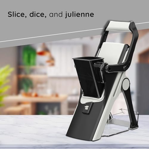 Mandoline Food Slicer - Multi Vegetable Chopper & Food Veggie Cutter with Stainless Steel Blades - Onion, Carrot & Potato Slicer for Cooking & Kitchen Meal Prep - Image 2