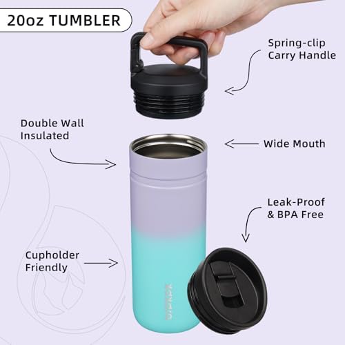BJPKPK 20 oz Insulated Travel Water Bottle, Coffee Tumbler Stainless Steel - Image 3