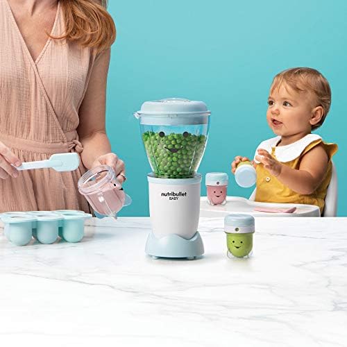 NutriBullet NBY-50100 Baby Complete Food-Making System, 32-Oz, White, Blue, Clear - Image 4