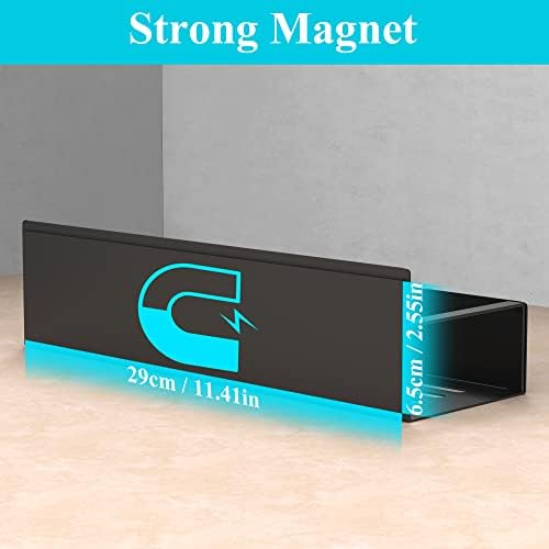 Metal Magnetic Spice Rack for Refrigerator Black, 4 Pack