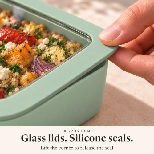 Glass Food Storage Containers with Lids, 20-Piece Set, Willow