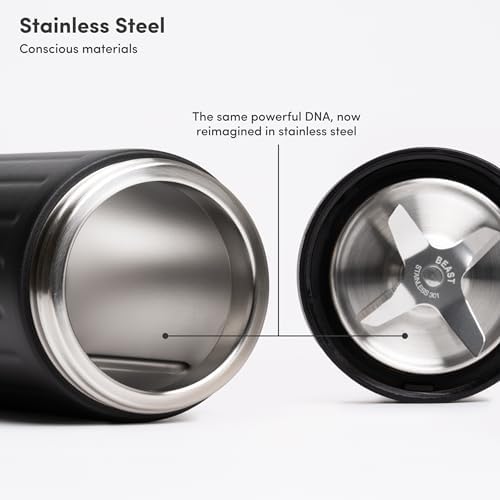 Beast Mighty 850 Stainless Steel Personal Blender, Carbon Black, 850W - Image 3