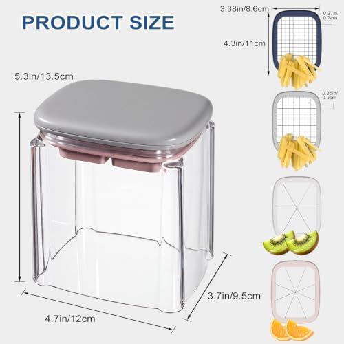 Commercial Veggie Chopper, 4-Blade Set for Fast Fries