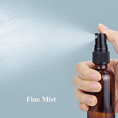 Wedama Spray Bottle, 2 oz Fine Mist Glass Spray Bottles, Little Refillable Liquid Containers for Watering Flowers Cleaning (32 Pack, Amber) - Image 2